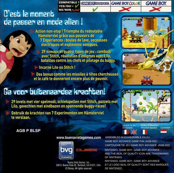 Disney's Lilo & Stitch 2 — box-2D-back (EU)