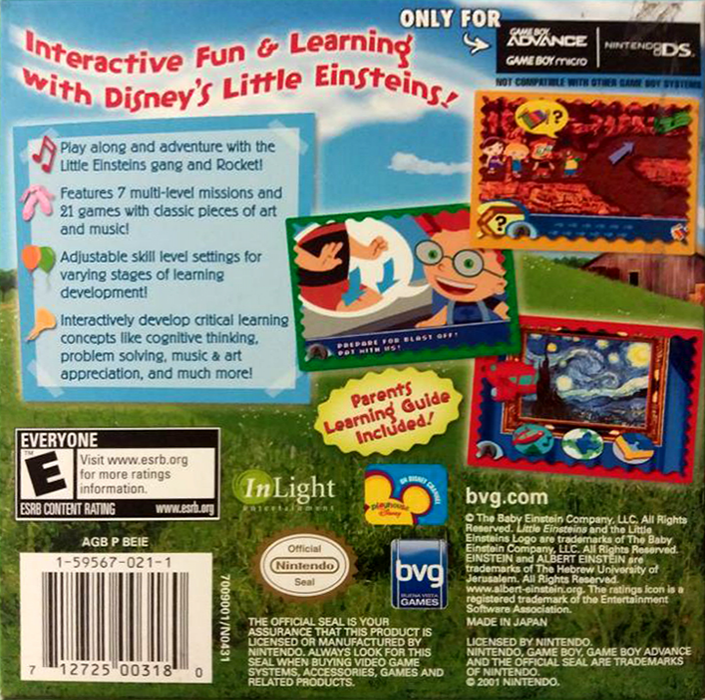 Disney's Little Einstein — box-2D-back (US)