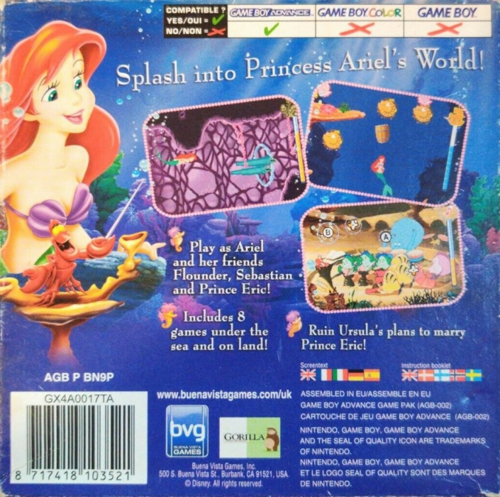 Little Mermaid, The - Magic In Two Kingdoms — box-2D-back (EU)