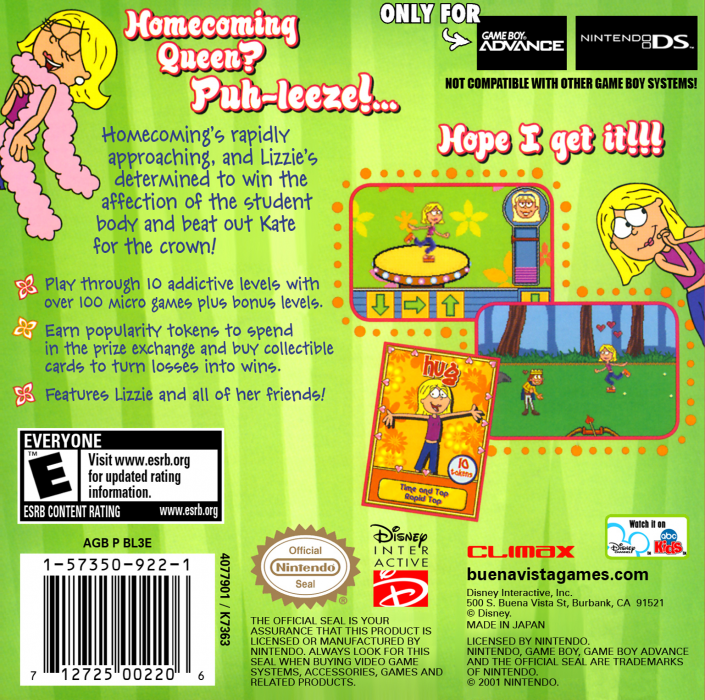Lizzie Mcguire 3 - Homecoming Havoc — box-2D-back (US)
