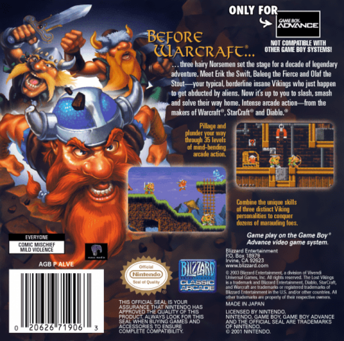 Lost Vikings, The — box-2D-back (US)