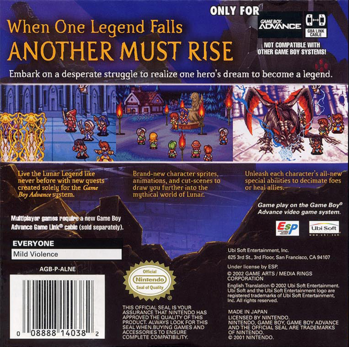 Lunar Legend — box-2D-back (US)