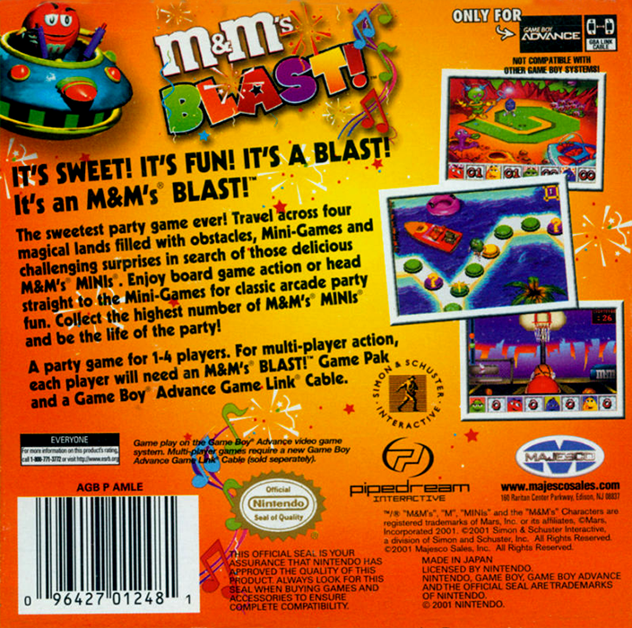 M&M's - Blast! — box-2D-back (US)