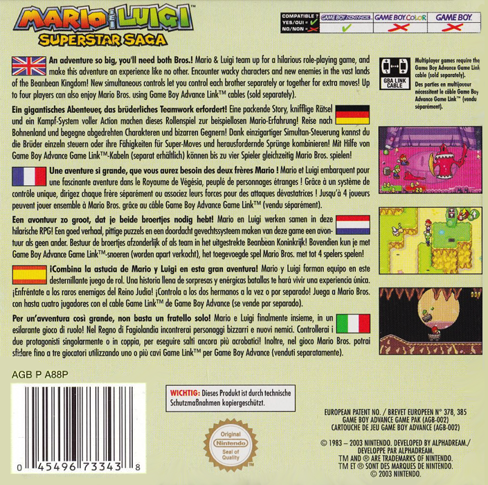 Mario And Luigi - Superstar Saga — box-2D-back (EU)