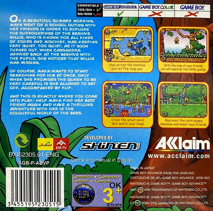 Maya The Bee - The Great Adventure — box-2D-back (EU)