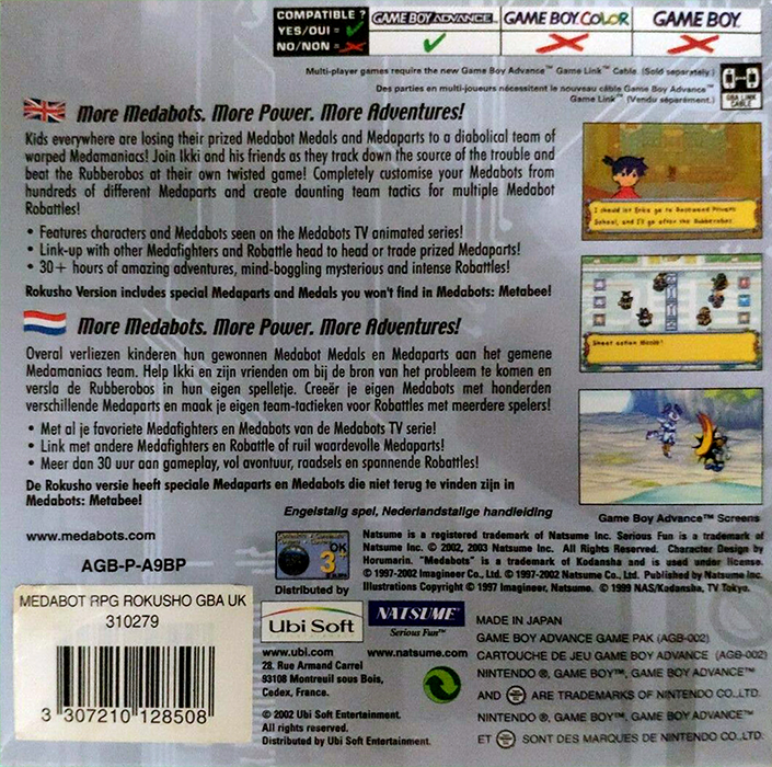 Medabots - Rokusho — box-2D-back (EU)