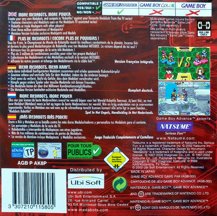 Medabots Ax - Metabee Ver. — box-2D-back (EU)