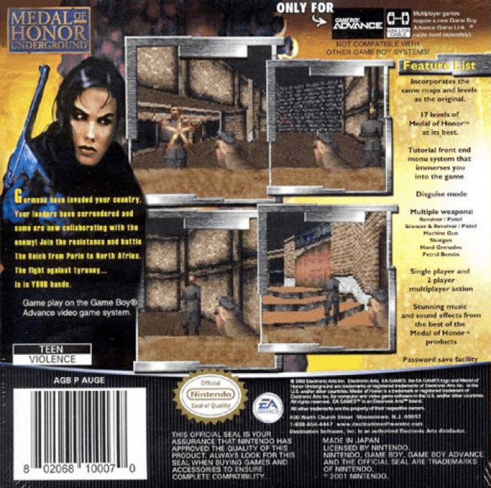 Medal Of Honor - Underground — box-2D-back (US)