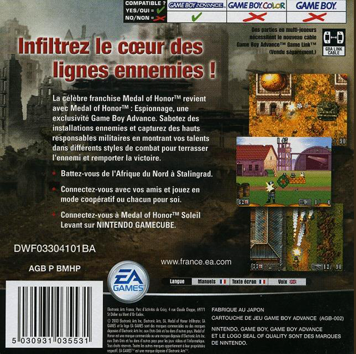Medal Of Honor - Infiltrator — box-2D-back (FR)
