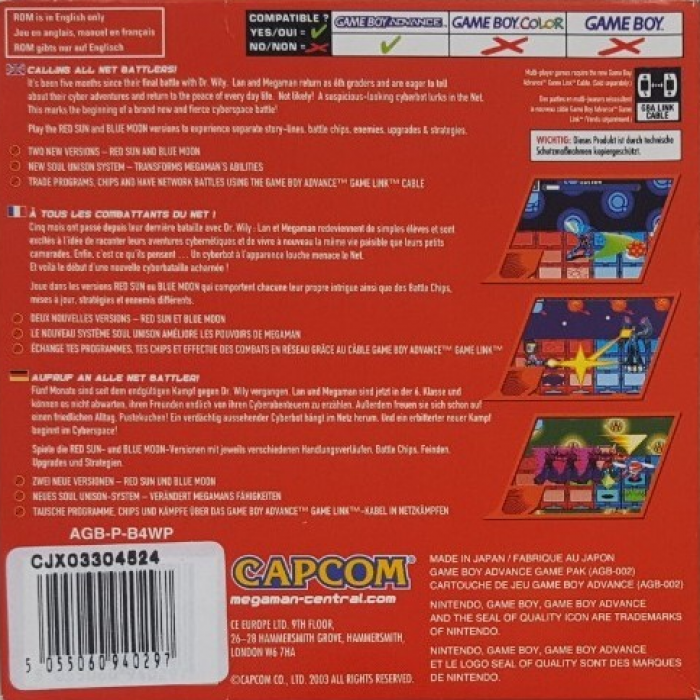Mega Man Battle Network 4 - Red Sun — box-2D-back (DE)