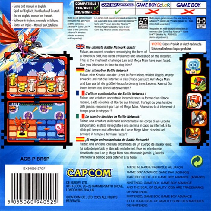 Mega Man Battle Network 6 - Cybeast Falzar — box-2D-back (EU)