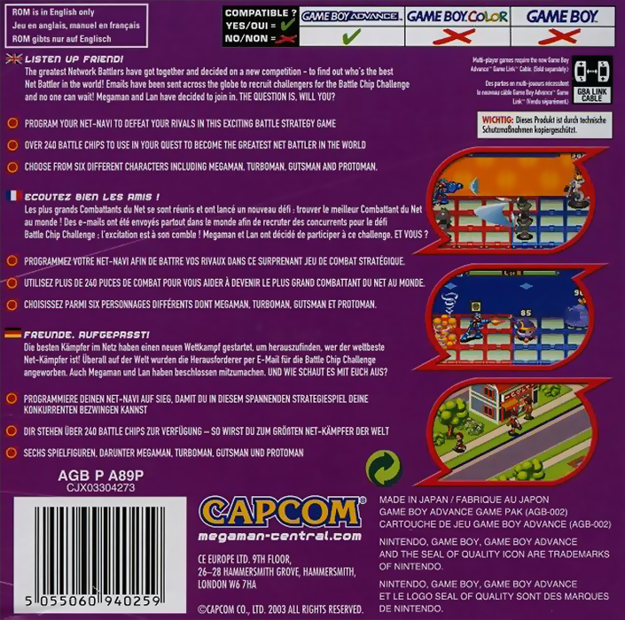 Mega Man Battle Chip Challenge — box-2D-back (EU)