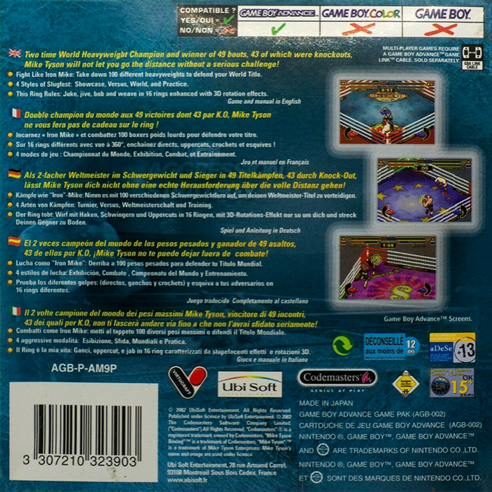 Mike Tyson Boxing — box-2D-back (EU)