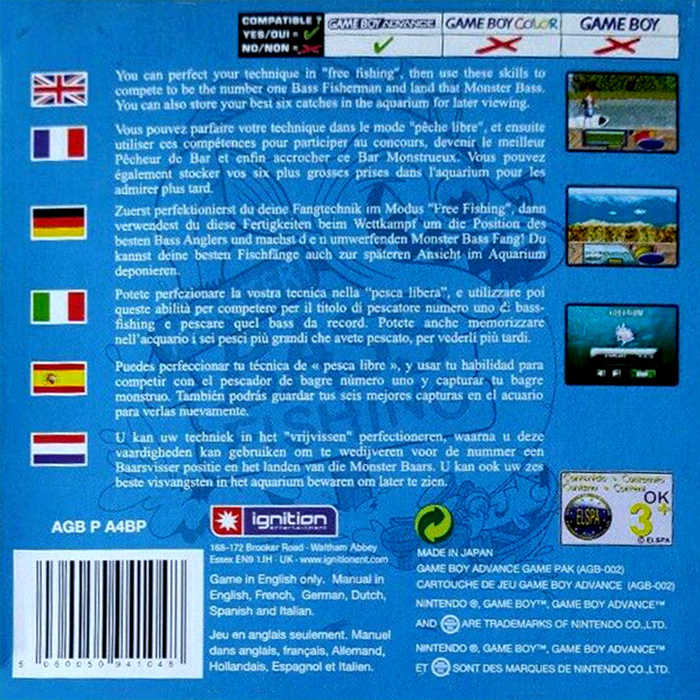 Monster! Bass Fishing — box-2D-back (EU)
