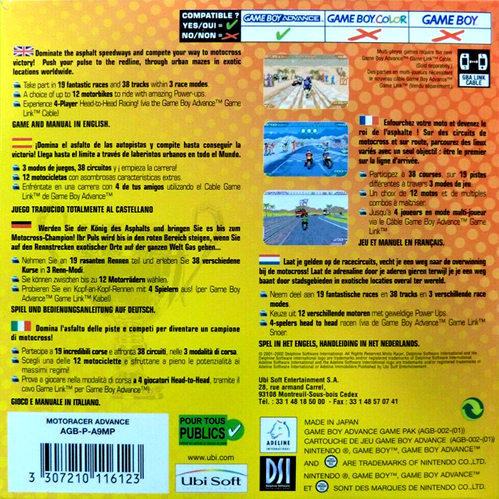Moto Racer Advance — box-2D-back (EU)