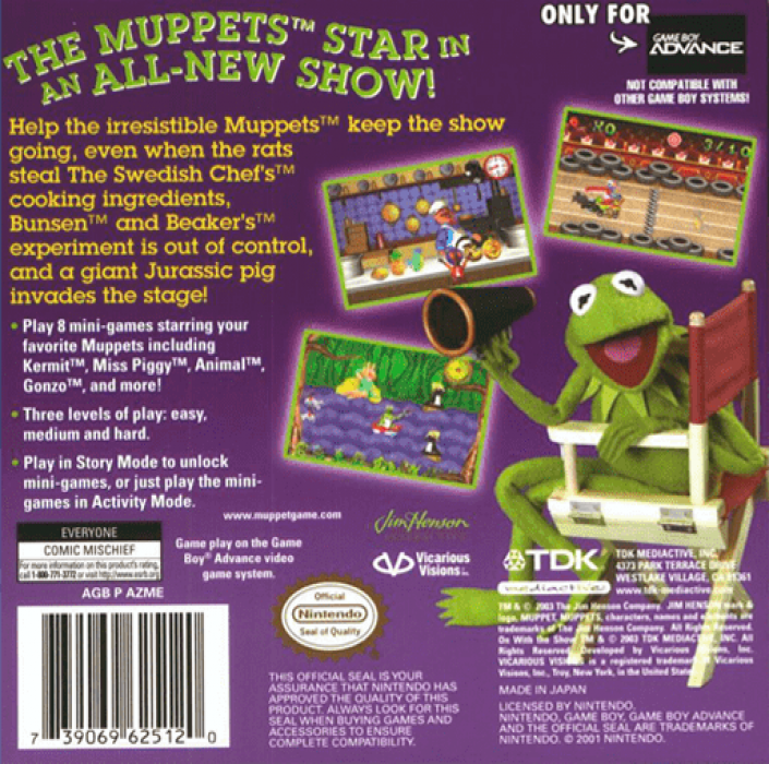 Muppets, The - On With The Show! — box-2D-back (US)