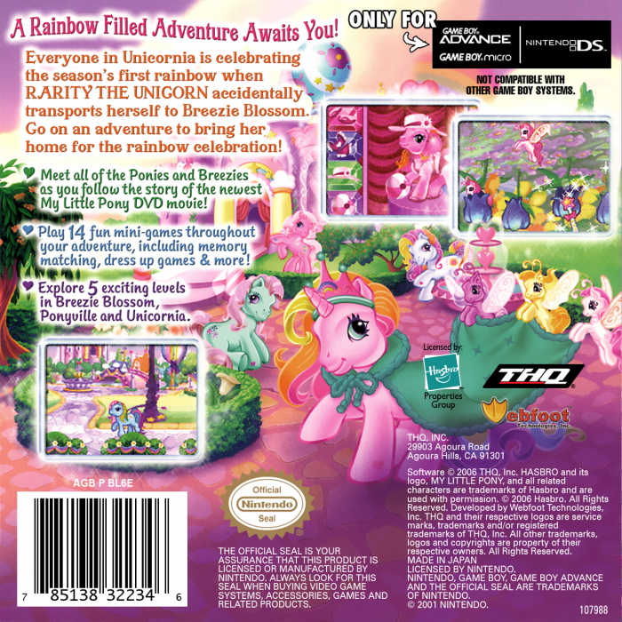 My Little Pony - Crystal Princess - The Runaway Rainbow — box-2D-back (US)