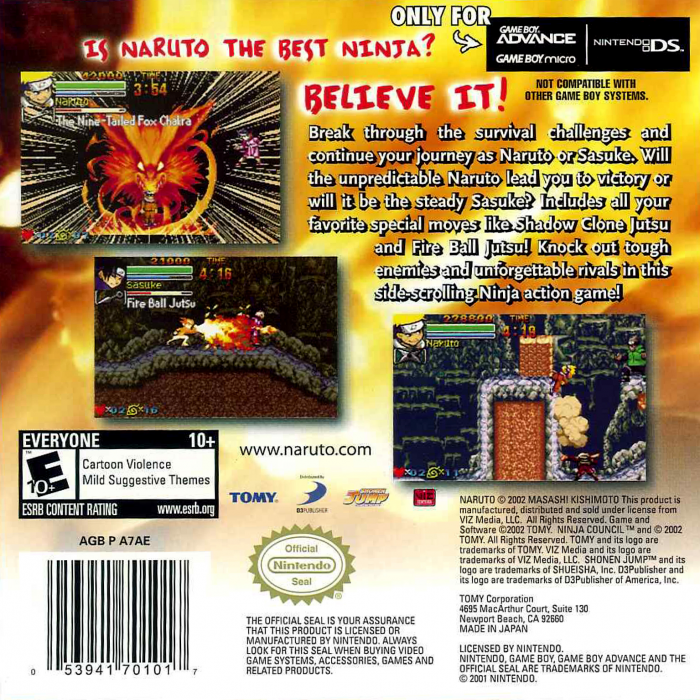Naruto - Ninja Council — box-2D-back (US)