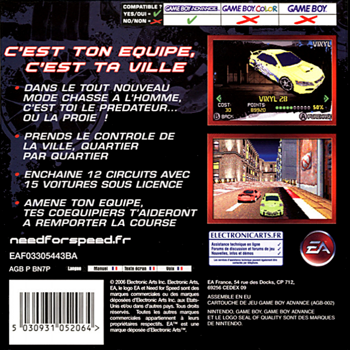 Need For Speed Carbon - Own The City — box-2D-back (FR)