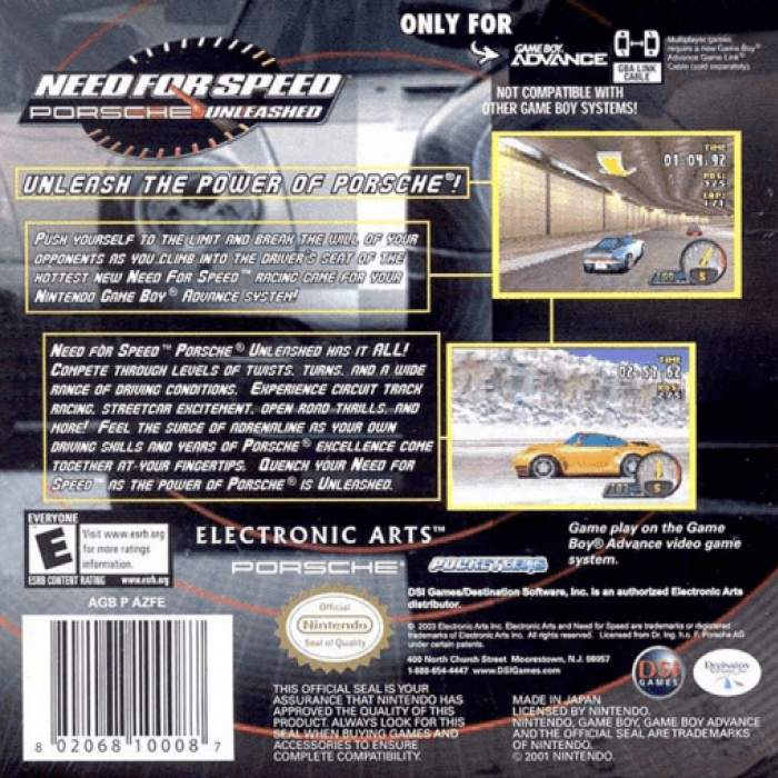 Need For Speed - Porsche Unleashed — box-2D-back (US)