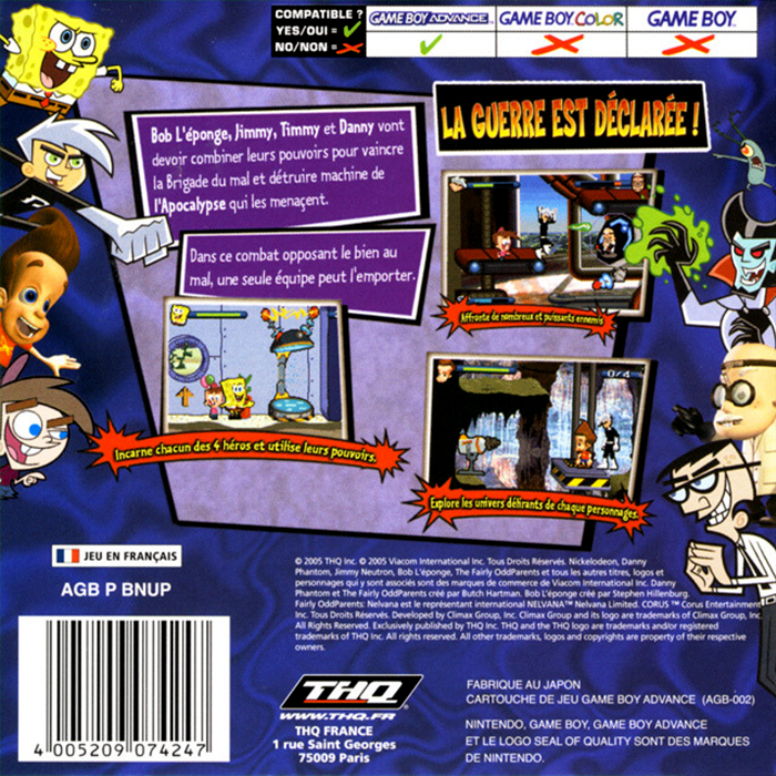 SpongeBob SquarePants and Friends Unite! — box-2D-back (FR)