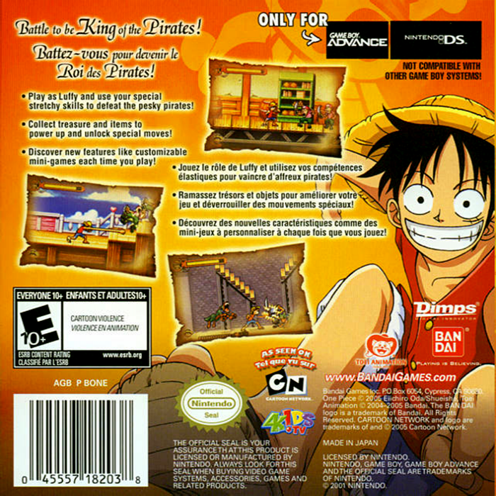 Shonen Jump's One Piece — box-2D-back (US)