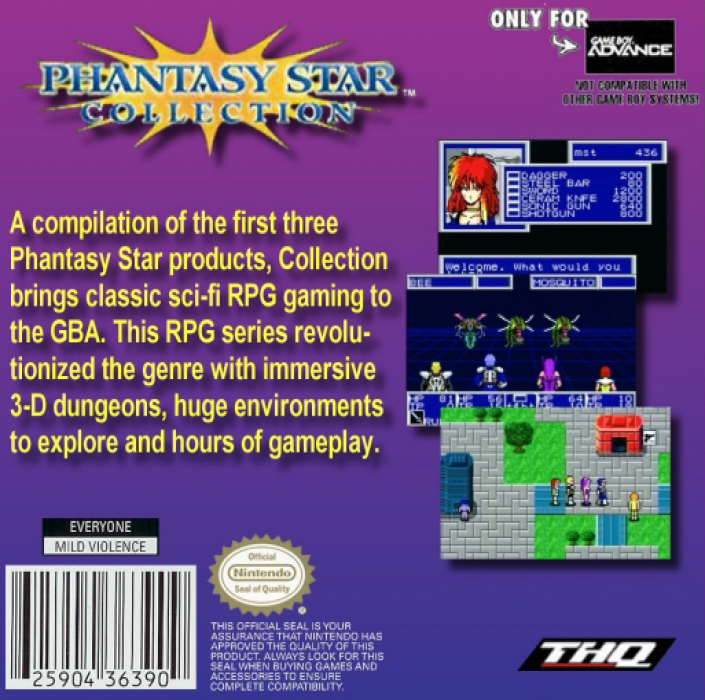 Phantasy Star Collection — box-2D-back (US)