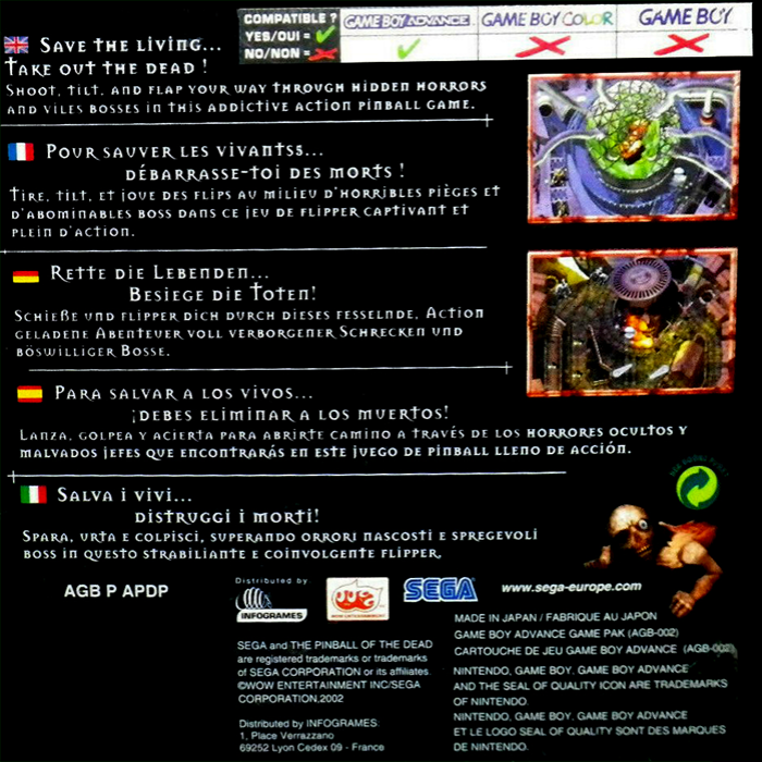 Pinball Of The Dead, The — box-2D-back (EU)