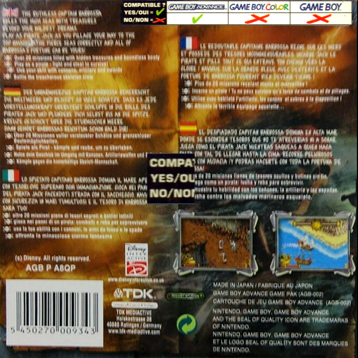 Pirates Of The Caribbean - The Curse Of The Black Pearl — box-2D-back (EU)