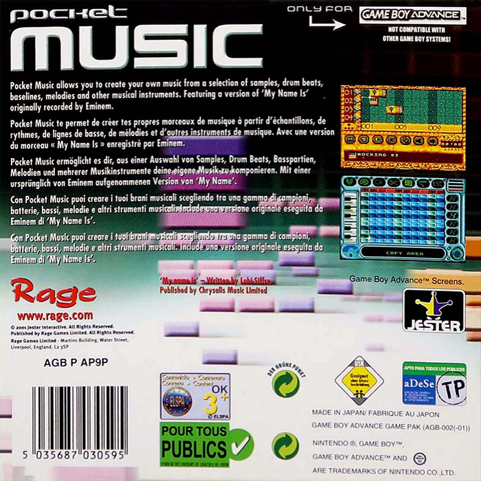 Pocket Music — box-2D-back (EU)