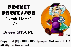 Pocket Professor - Kwik Notes - Vol. 1 — sstitle (WOR)