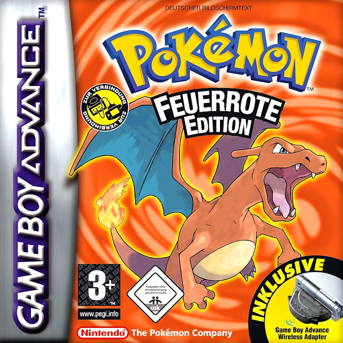 Pokémon - FireRed Version — box-2D (DE)