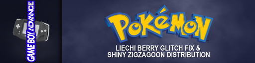 Pokemon - Liechi Berry Glitch Fix And Shiny Zigzagoon Distribution — screenmarqueesmall (WOR)
