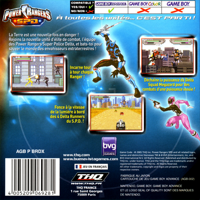 Power Rangers S.P.D. — box-2D-back (FR)