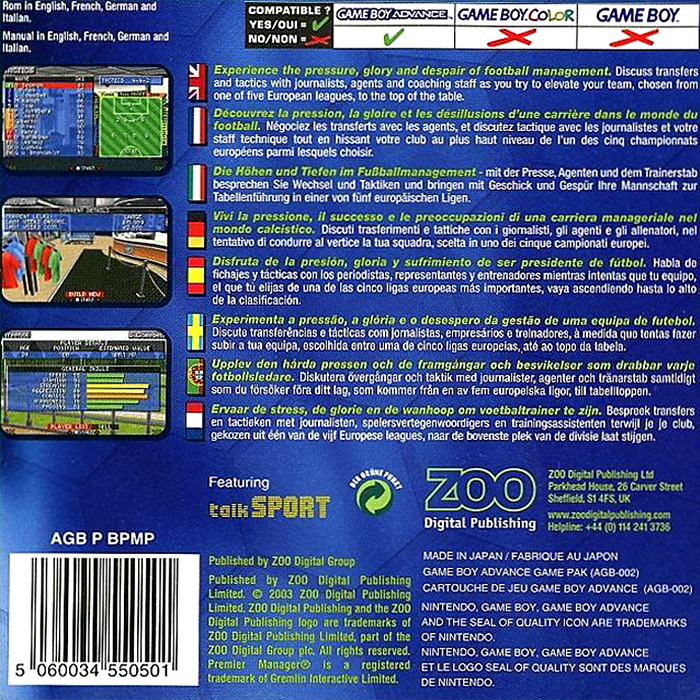 Premier Manager 2003-04 — box-2D-back (EU)