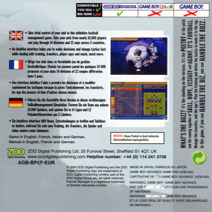 Premier Manager 2004-2005 — box-2D-back (EU)