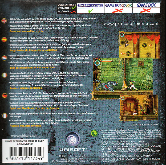 Prince of Persia - The Sands of Time — box-2D-back (EU)