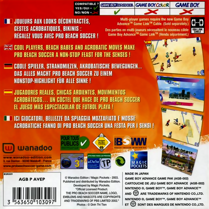 Pro Beach Soccer — box-2D-back (EU)