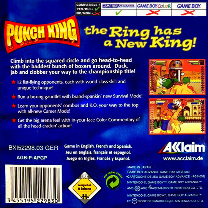 Punch King — box-2D-back (EU)