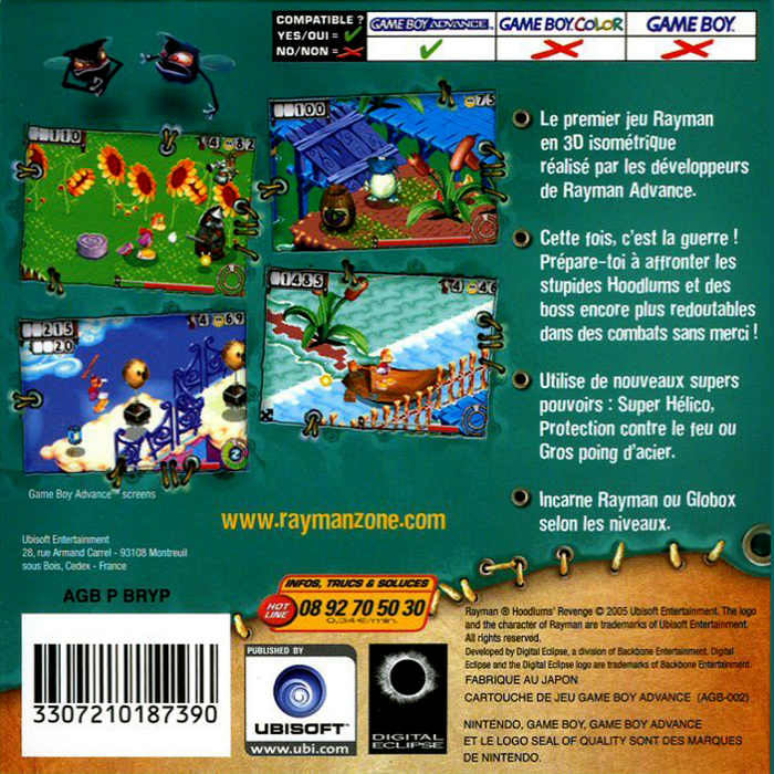 Rayman - Hoodlum's Revenge — box-2D-back (FR)