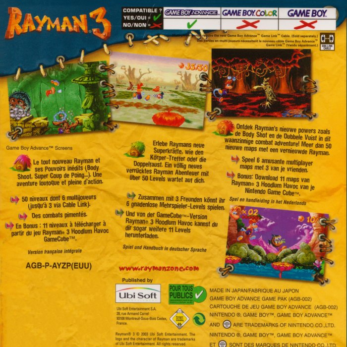 Rayman 3 — box-2D-back (EU)