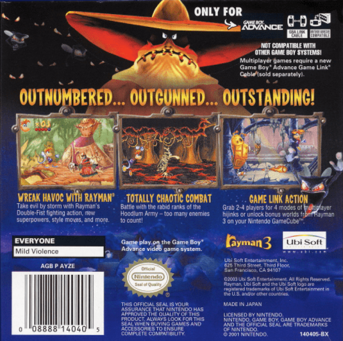 Rayman 3 — box-2D-back (US)