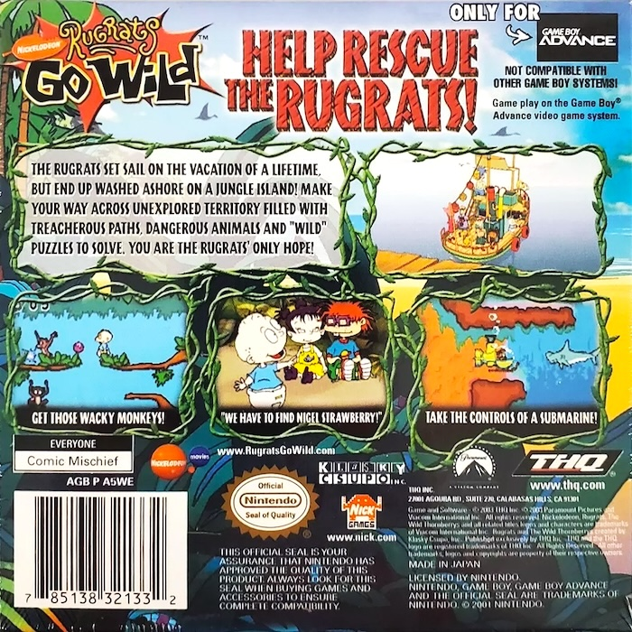 Rugrats - Go Wild — box-2D-back (US)