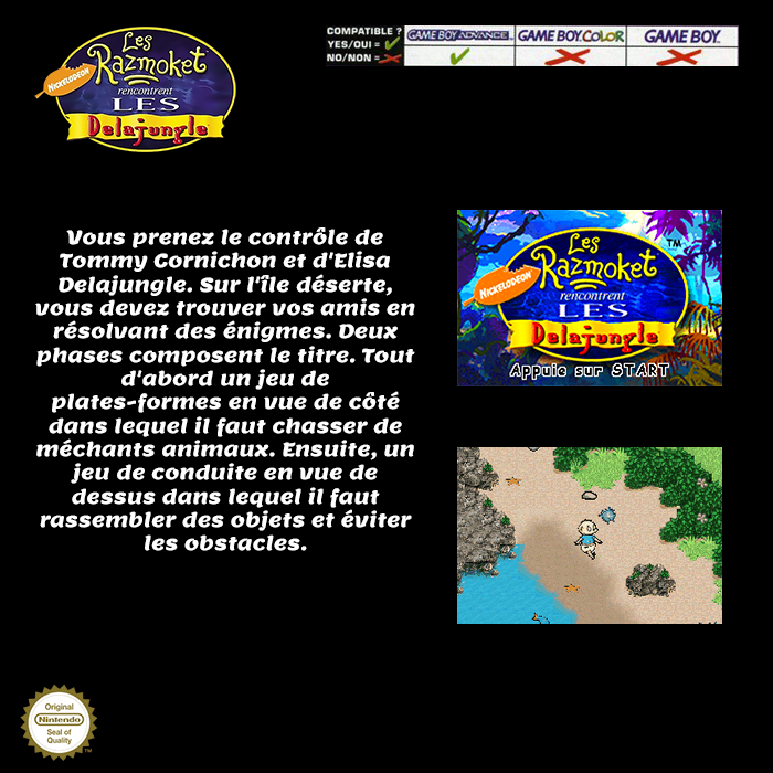 Rugrats - Go Wild — box-2D-back (FR)