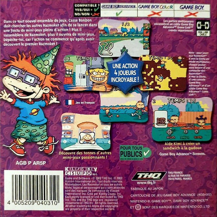 Rugrats - I Gotta Go Party — box-2D-back (FR)