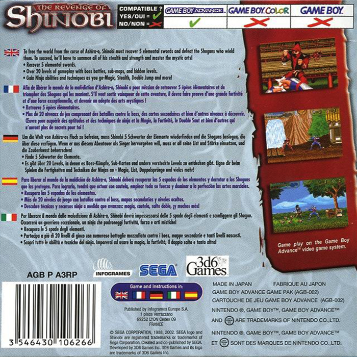 Revenge Of Shinobi, The — box-2D-back (EU)