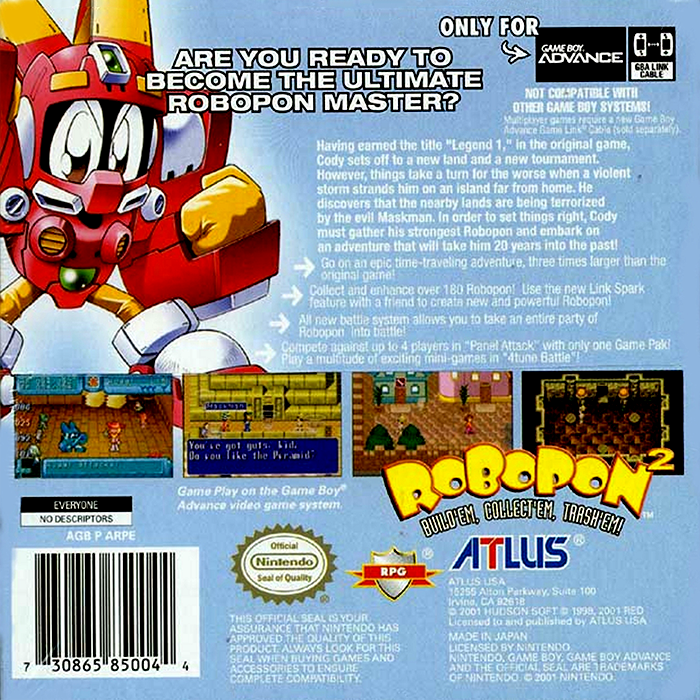 Robot Poncots 2 - Ring Version — box-2D-back (US)