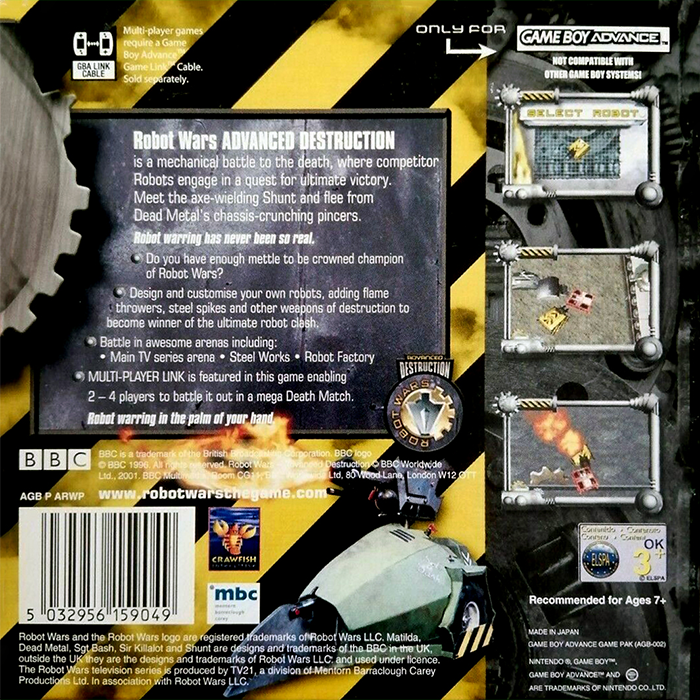 Robot Wars - Advanced Destruction — box-2D-back (EU)