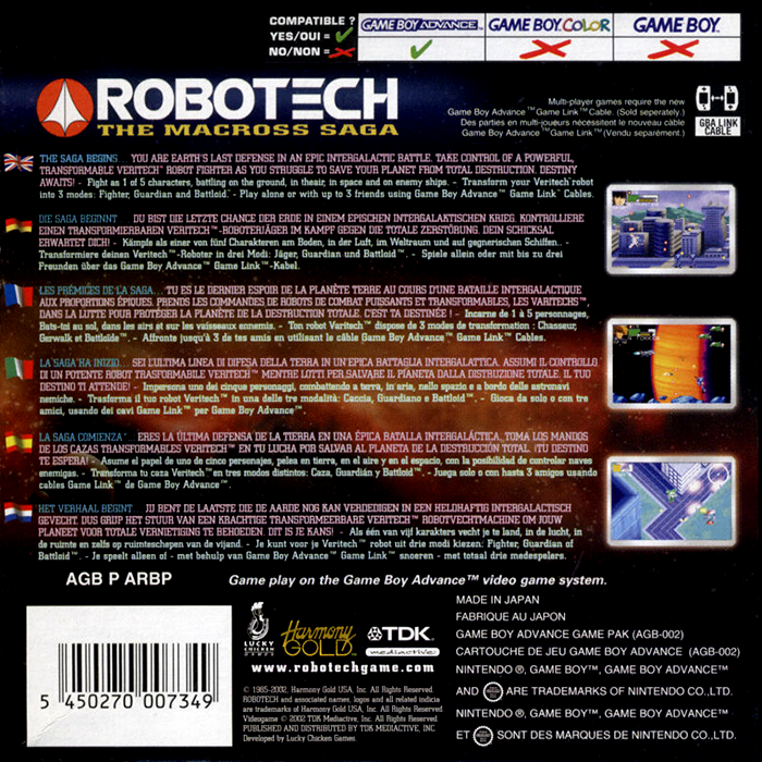 Robotech - The Macross Saga — box-2D-back (EU)