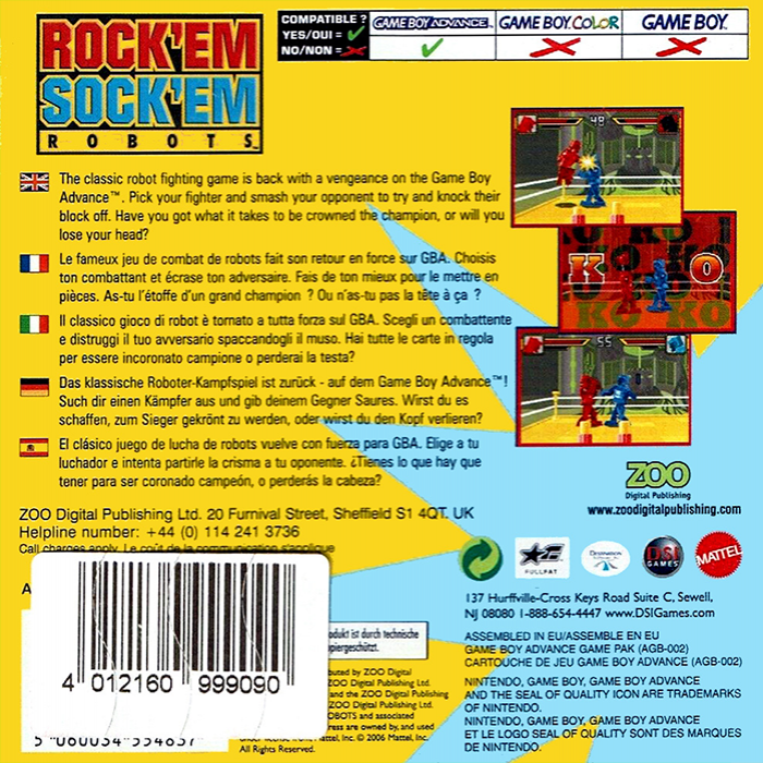 Rock'em Sock'em Robots — box-2D-back (EU)